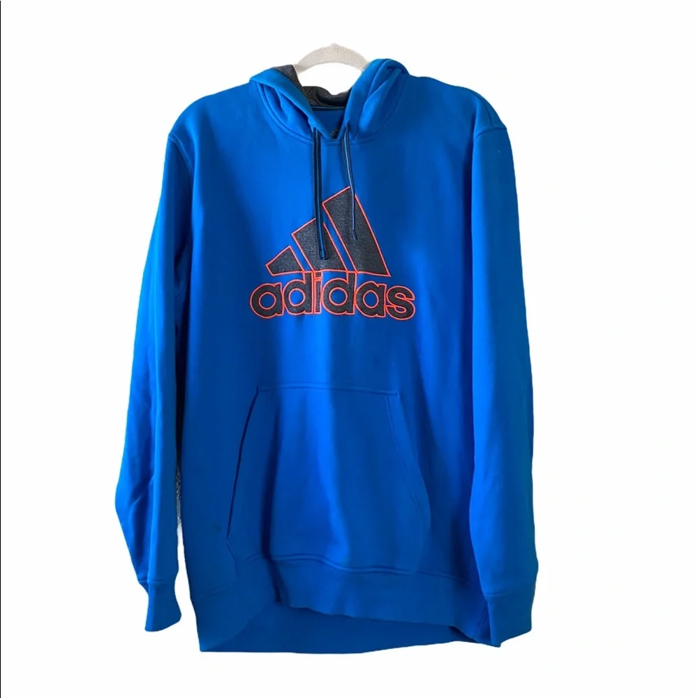 Adidas Essentials Turquoise Hooded Sweatshirt Size Large